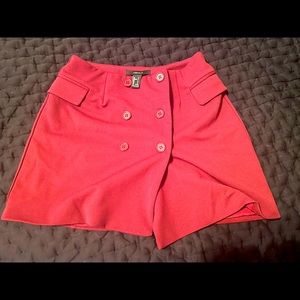 Red mini skirt